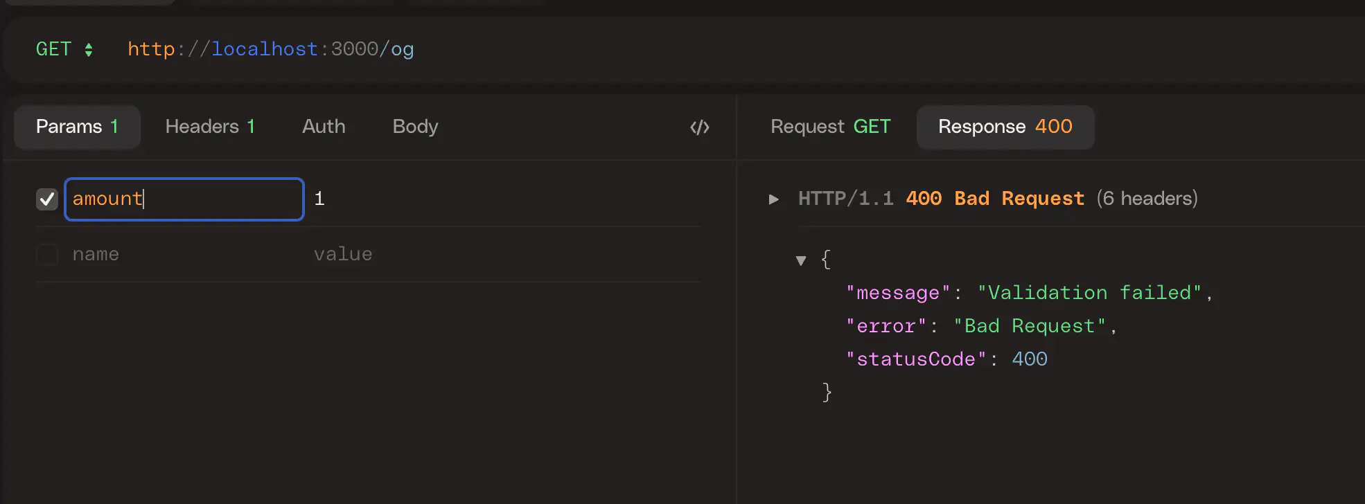 Generic ValidationPipe error message