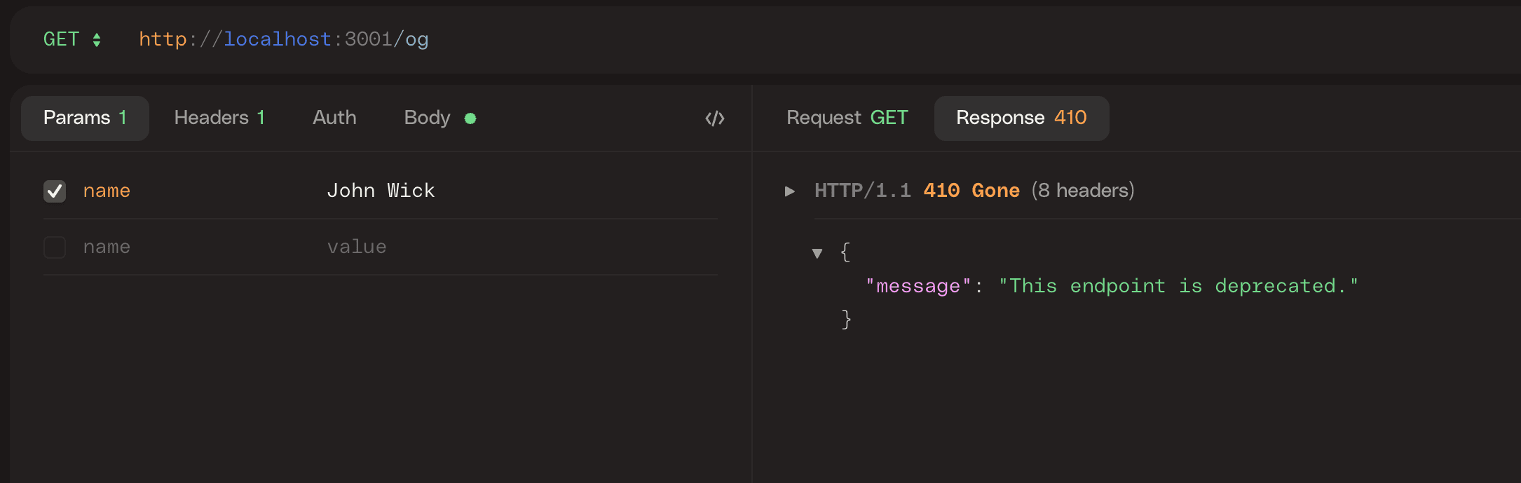 Middleware logs