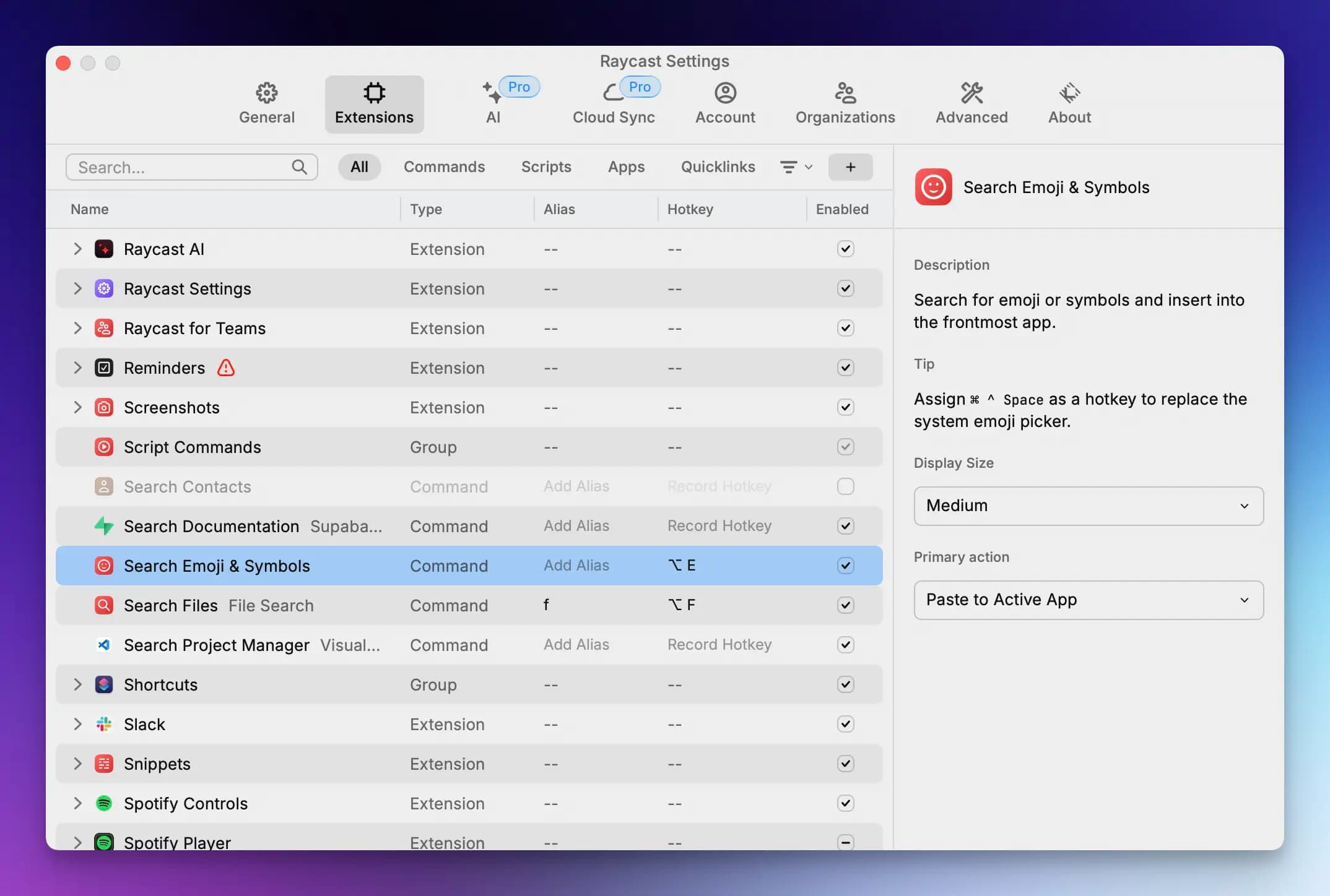 Emoji picker