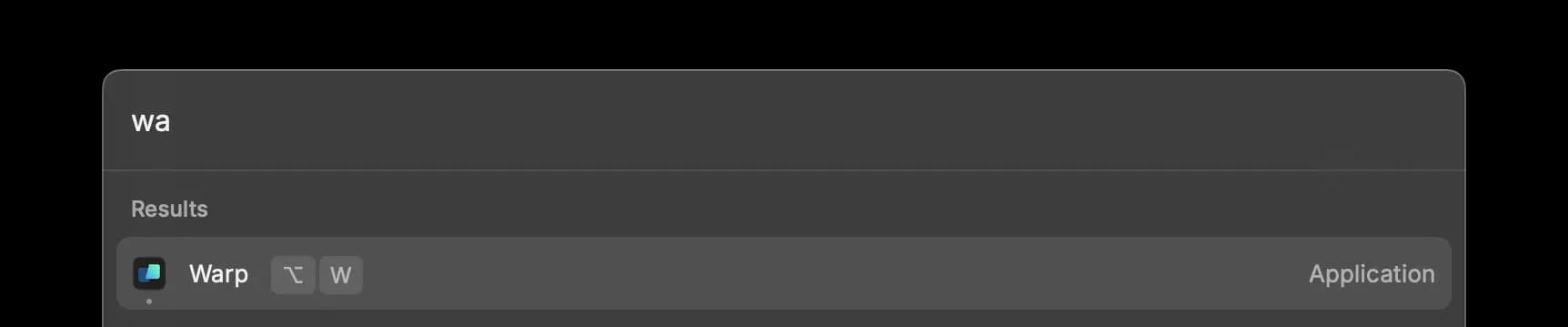 App launch shortcut example