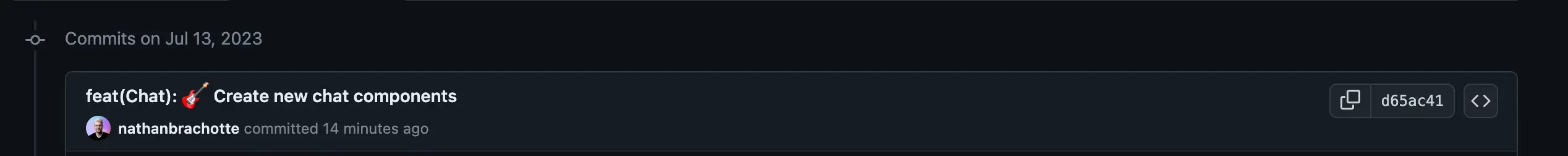 Single commit example